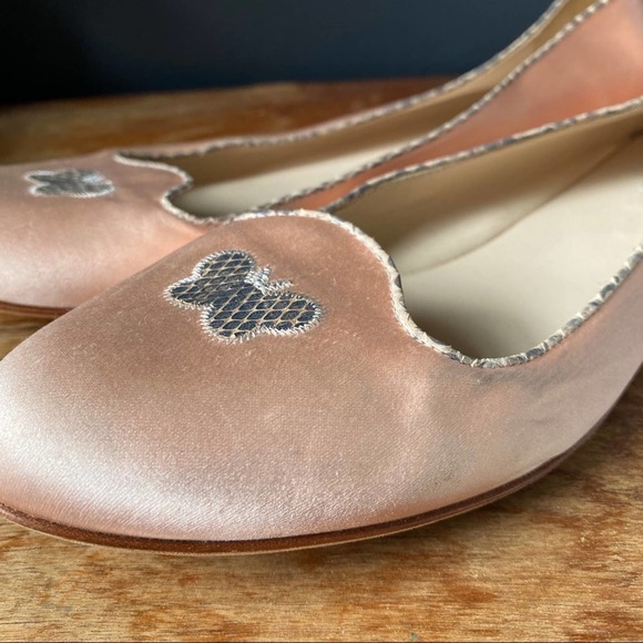 Bottega Veneta flamingo satin ayers ballerina flat Size 39.5 - Picture 5 of 16